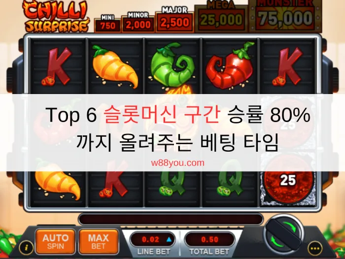Top 6 슬롯머신 구간 승률 80%까지 올려주는 베팅 타임